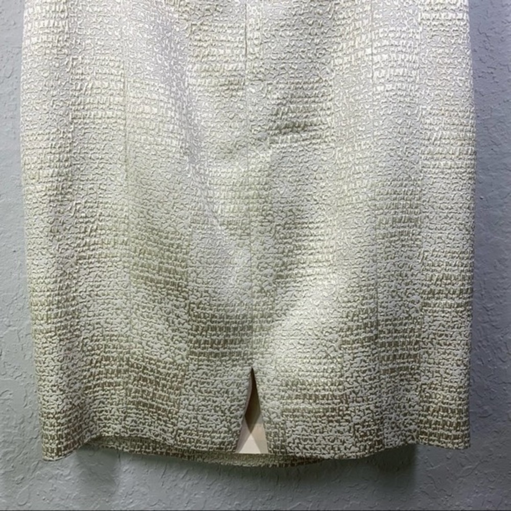 RICKIE FREEMAN for T.J. Nites Cream Embossed Textured Midi‎ Sheath Dress - Picture 8 of 11
